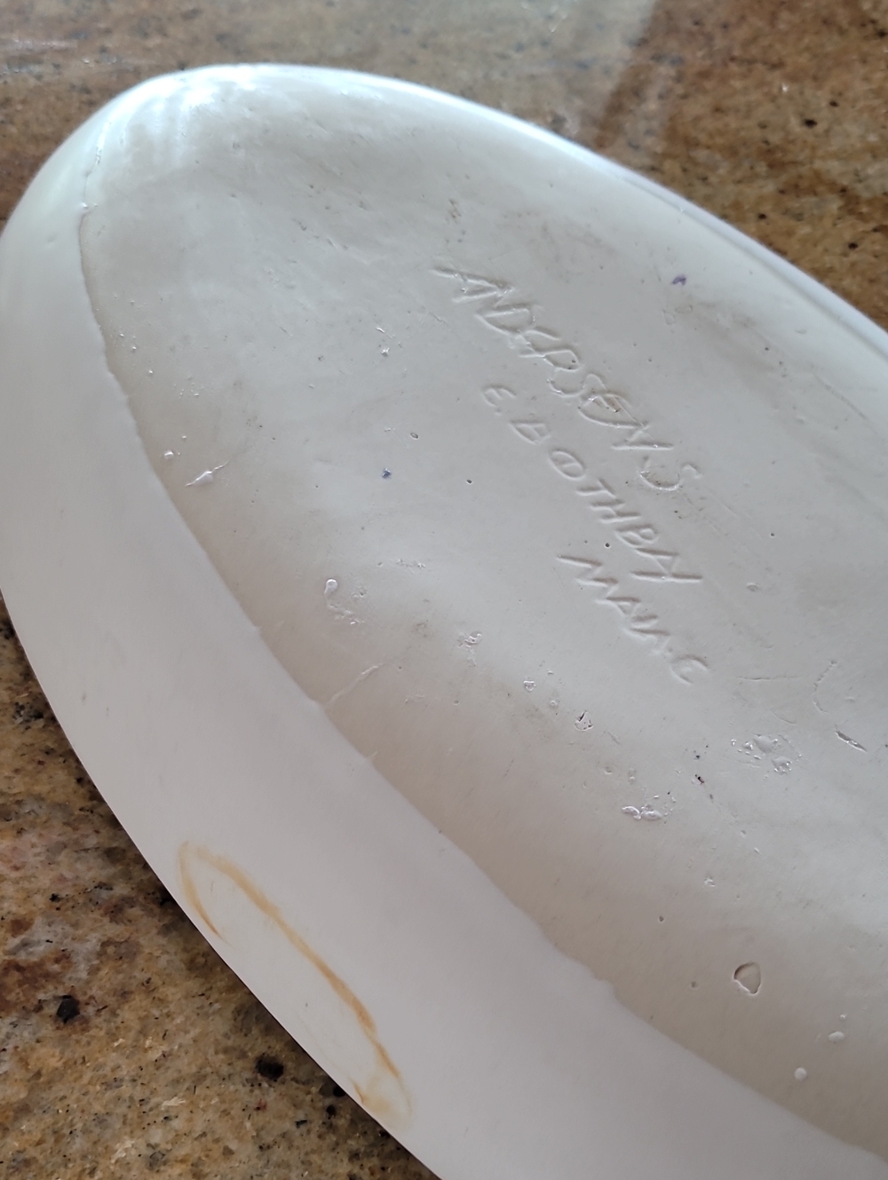 ANDERSEN DESIGN Art Pottery Oval Fish Platter VTG Blue/Green MCM Boothbay Maine - Picture 13 of 14